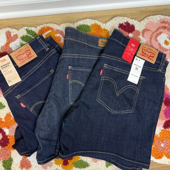 Levi's Women's Denim Shorts Bundle (3 pairs - 2 NWT) - Size - 31